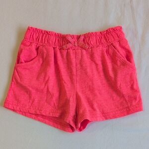 george girls vibrant neon coral comfy pull-on shorts size XS 4/5